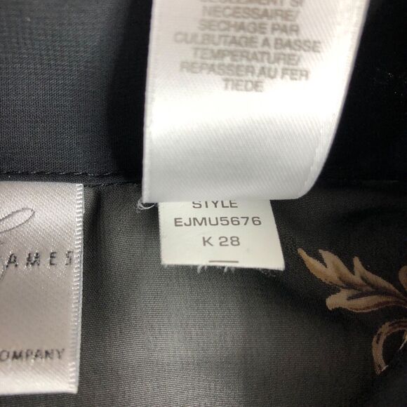 Vintage Emma James Top 14 Black Paisley Floral Sheer Button Y2K Boho Whimsigoth - Picture 6 of 11